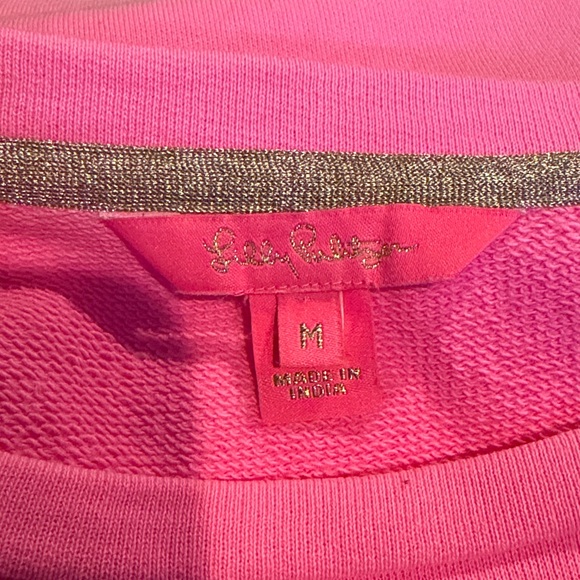 Lily Pulitzer Pink Sweatshirt Size Medium - Picture 3 of 3